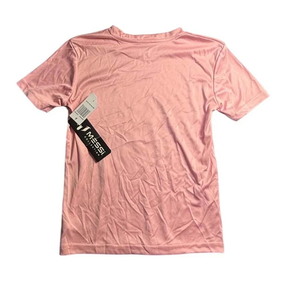 Messi Collection Pink Greatest of All Time Graphic Soccer T-Shirt Size 7-2321